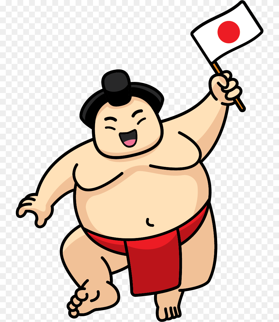 Image Cartoon Cute Sumo Wrestler, Person, Sport, Wrestling, Baby Free Transparent Png