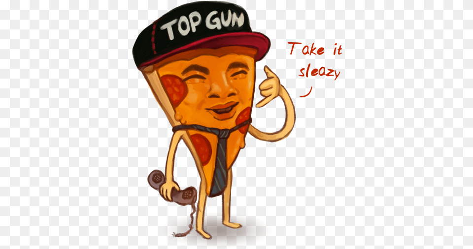 Cartoon Pizza With Top Hat, Adult, Male, Man, Person Png Image