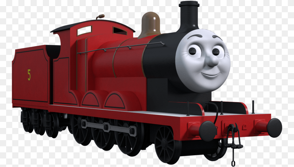 Image Cgi Series James The Red Engine By Thomas And Friends Skarloeythegreat, Vehicle, Transportation, Locomotive, Machine Png