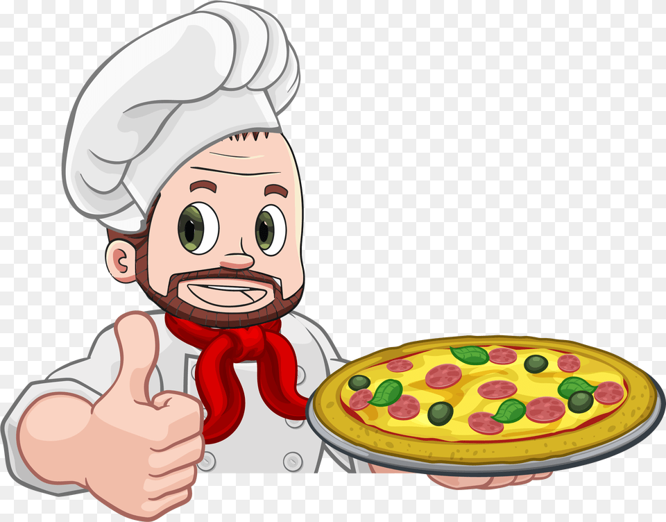 Image Chef, Food, Pizza, Baby, Person Free Png Download