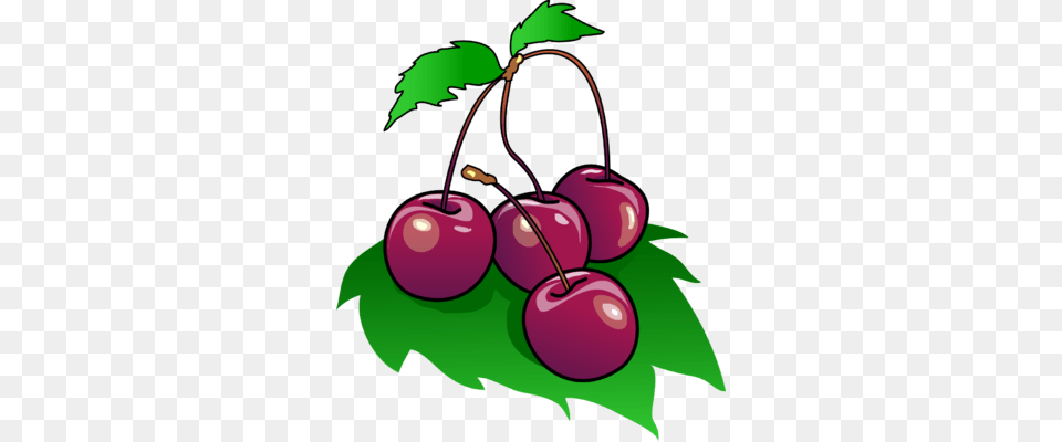 Image Cherries Food Clip Art, Cherry, Fruit, Plant, Produce Png