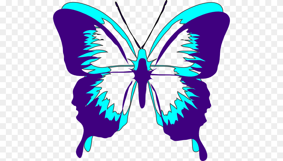 Image Clip Art At Clker Com Vector Online Purple And Teal Butterfly, Person, Animal, Insect, Invertebrate Free Png
