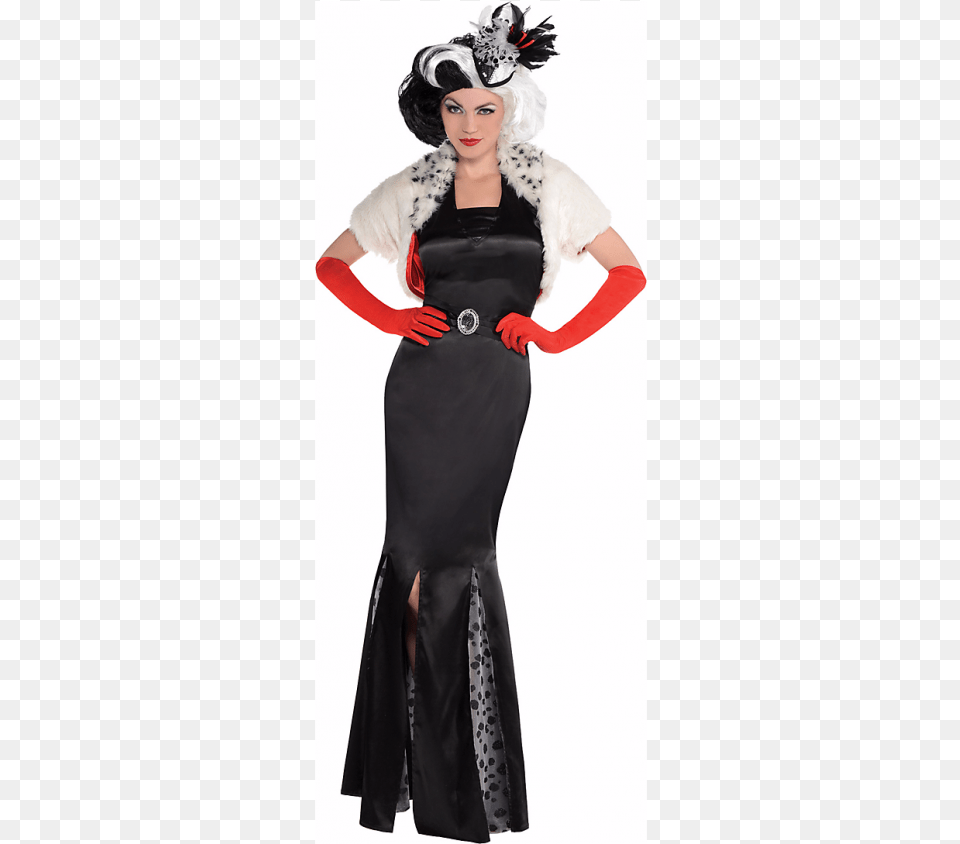 Courtesy Of Party City Cruella Costume, Adult, Person, Formal Wear, Female Png Image