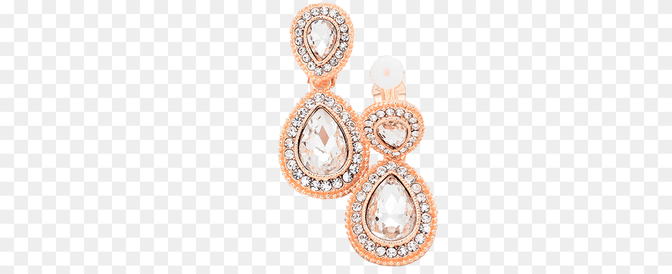 Image Dainty Pear Drop Clip Earrings Earring, Accessories, Jewelry, Diamond, Gemstone Free Transparent Png