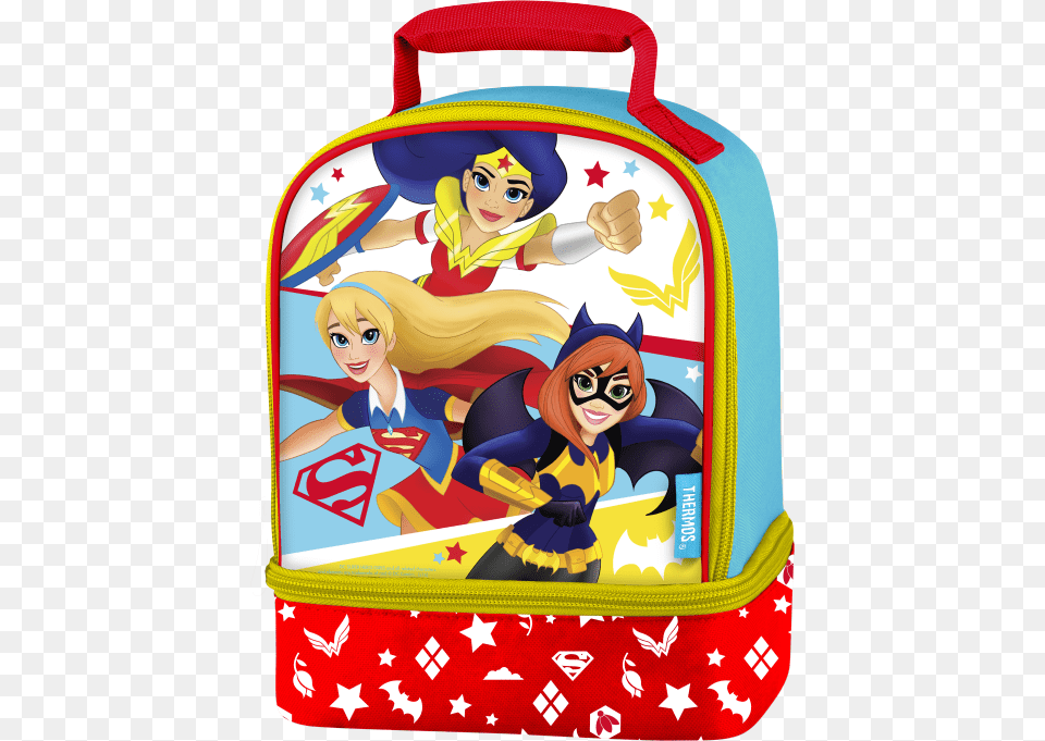 Image Dc Superhero Girls Lunch Box, Baby, Person, Bag, Crib Free Png Download