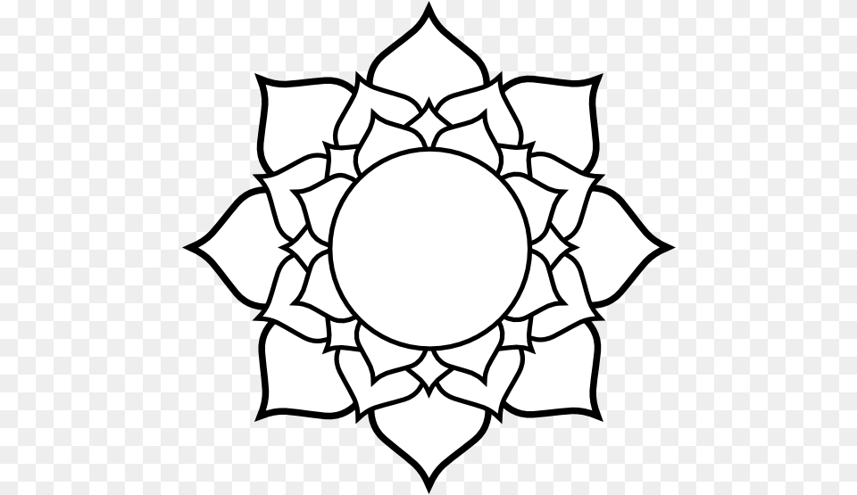 Image Detail For Lotus Black White Line Flower Art Coloring Sheet, Stencil, Symbol Png