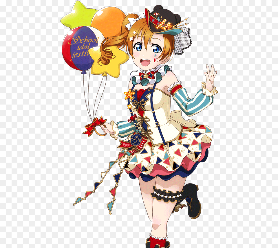 Image Download Cards Honoka Kosaka Sr Llsif En Idolized Love Live Circus Honoka, Book, Comics, Publication, Baby Free Transparent Png