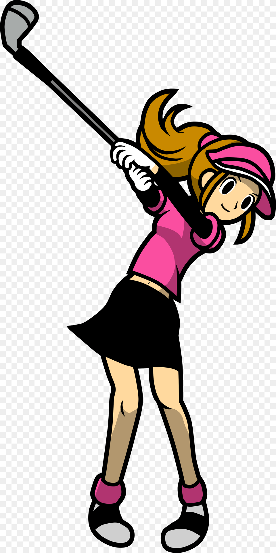 Image Download Golfer Clipart Female Golfer Rhythm Heaven Female Characters, Person, Face, Head, Book Free Transparent Png