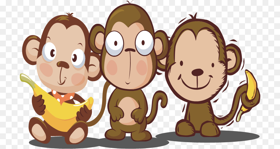 Download Neptune Public Library Result 3 Monkeys Clip Art, Face, Head, Person, Cartoon Png Image