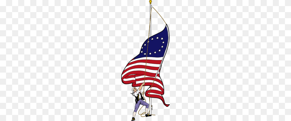 Image Flag Raising Of July Clip Art, American Flag, Person Free Png Download