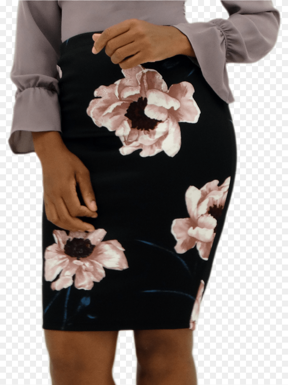 Image Floral Print Skirt, Adult, Person, Woman, Female Png