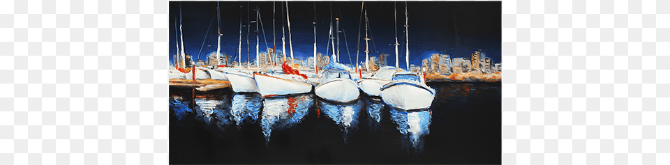 For 30x60quot Nautical Inspiration Painting From Sailboat, Boat, Waterfront, Watercraft, Water Png Image