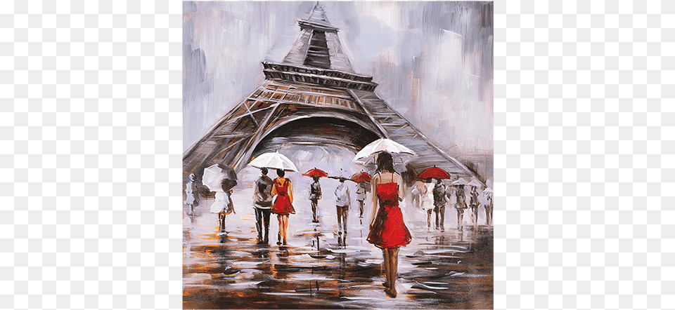 Image For 36x46quot Walk Under The Eiffel Tower Painting Painting, Child, Female, Girl, Person Png