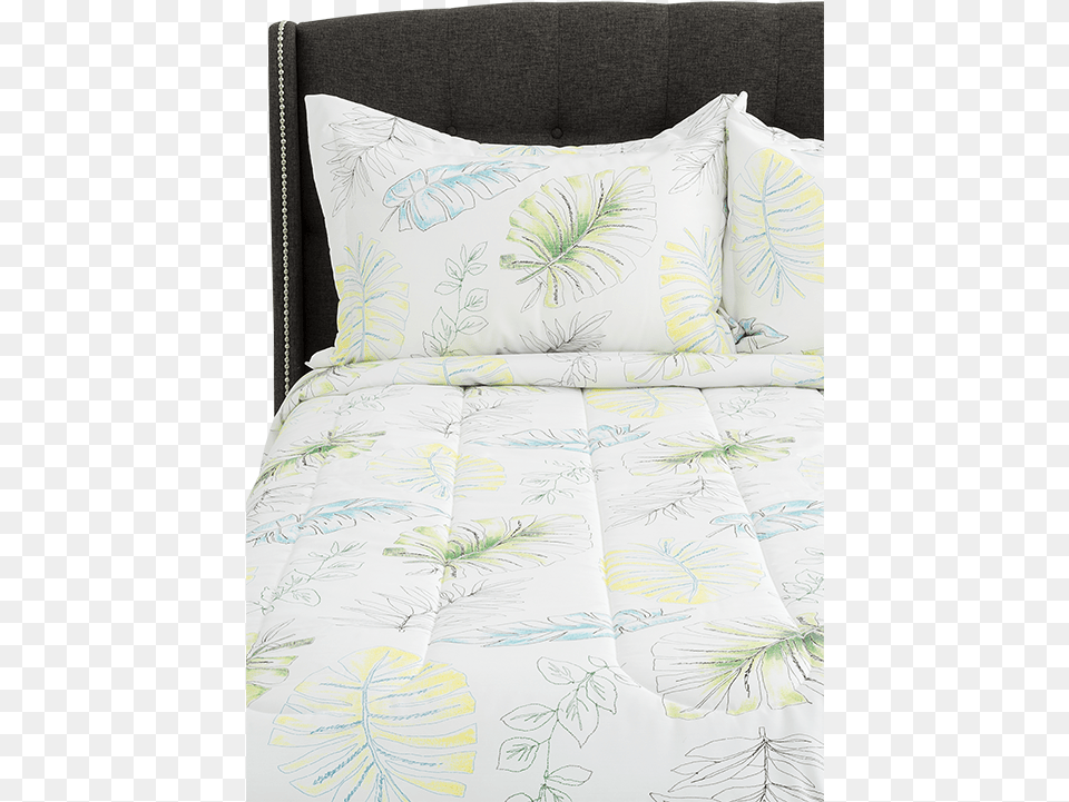 Image For Comforter Set With Foliage Cushion, Furniture, Bed, Bed Sheet, Home Decor Png