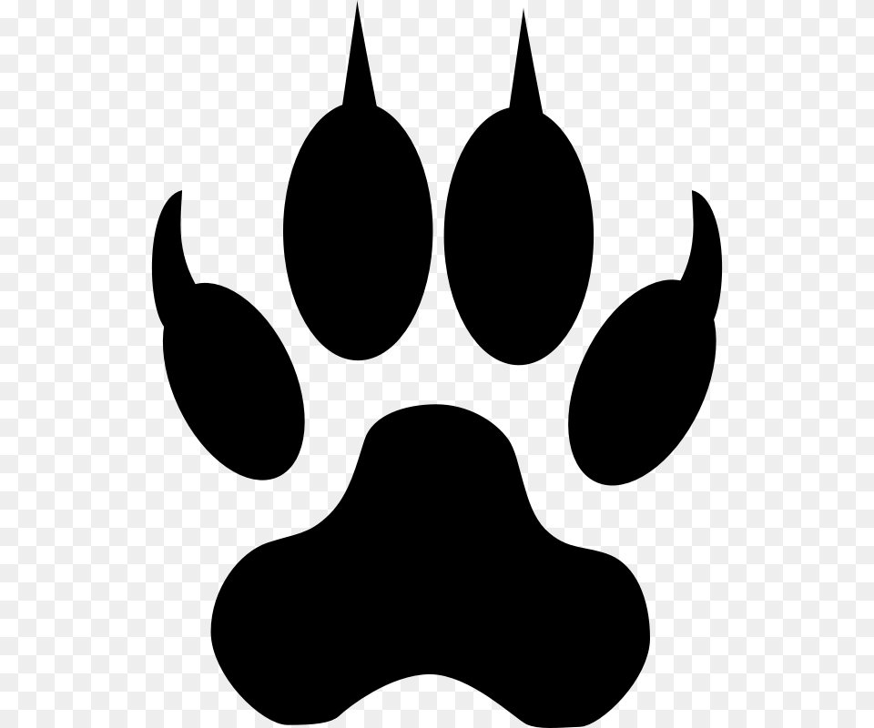 Image For Footstep Track Animal Clip Art Animal Clip Art Gray Free Png Download