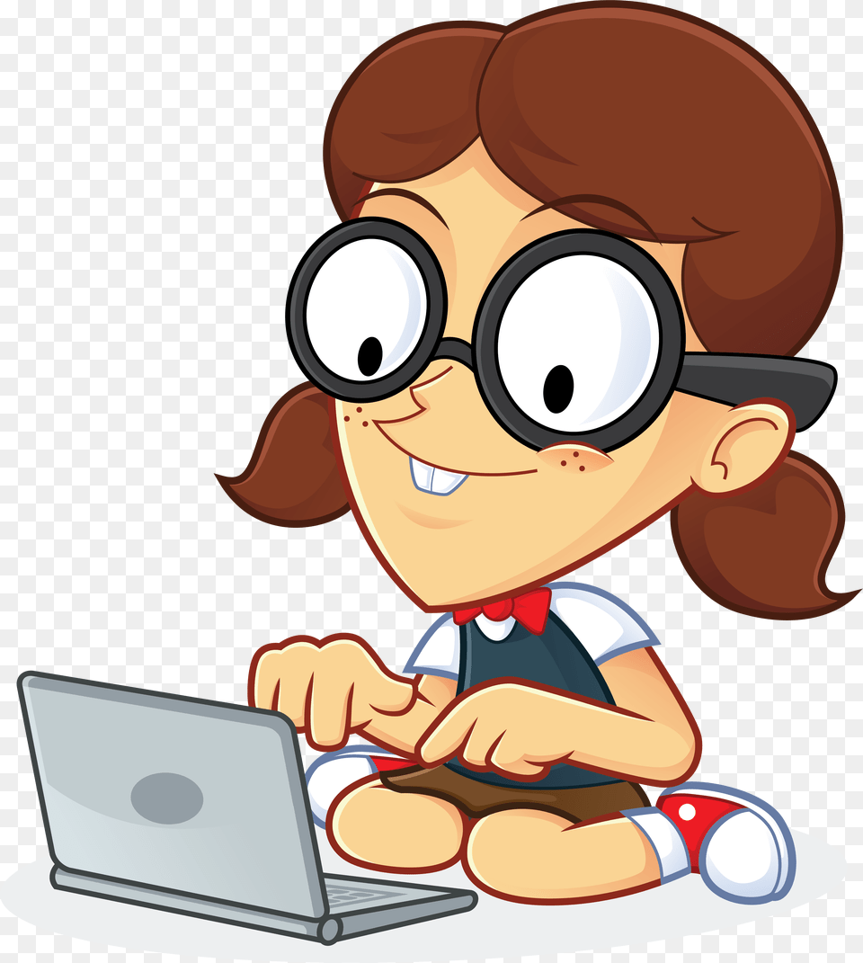Image For Girl Geek With Laptop People High Resolution Clip, Computer, Electronics, Pc Png