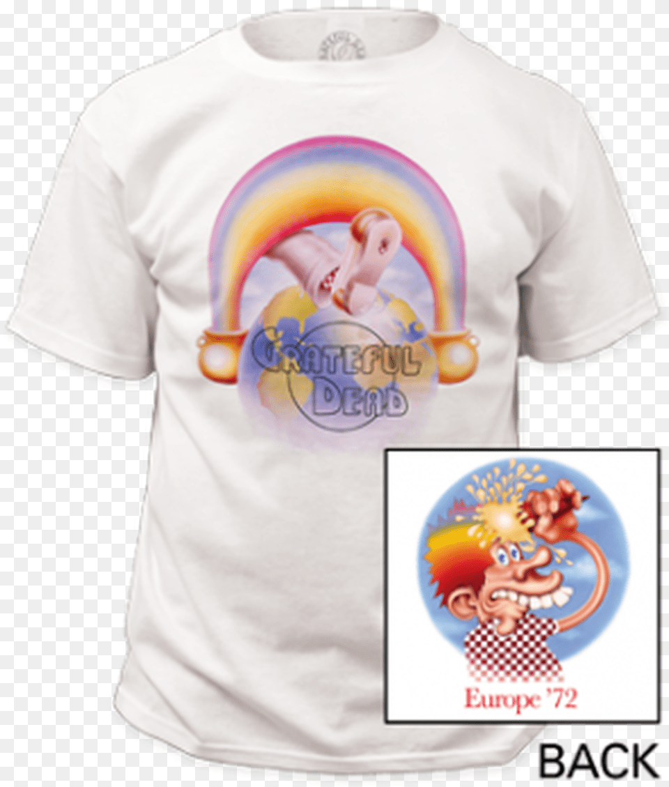 Image For Grateful Dead Europe 72 T Shirt Grateful Dead Europe, Clothing, T-shirt, Adult, Baby Png