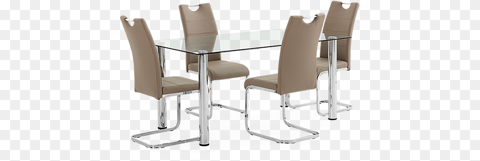 Image For Kitchen Set With Glass Table Top From Economax Chair, Architecture, Building, Dining Room, Dining Table Png