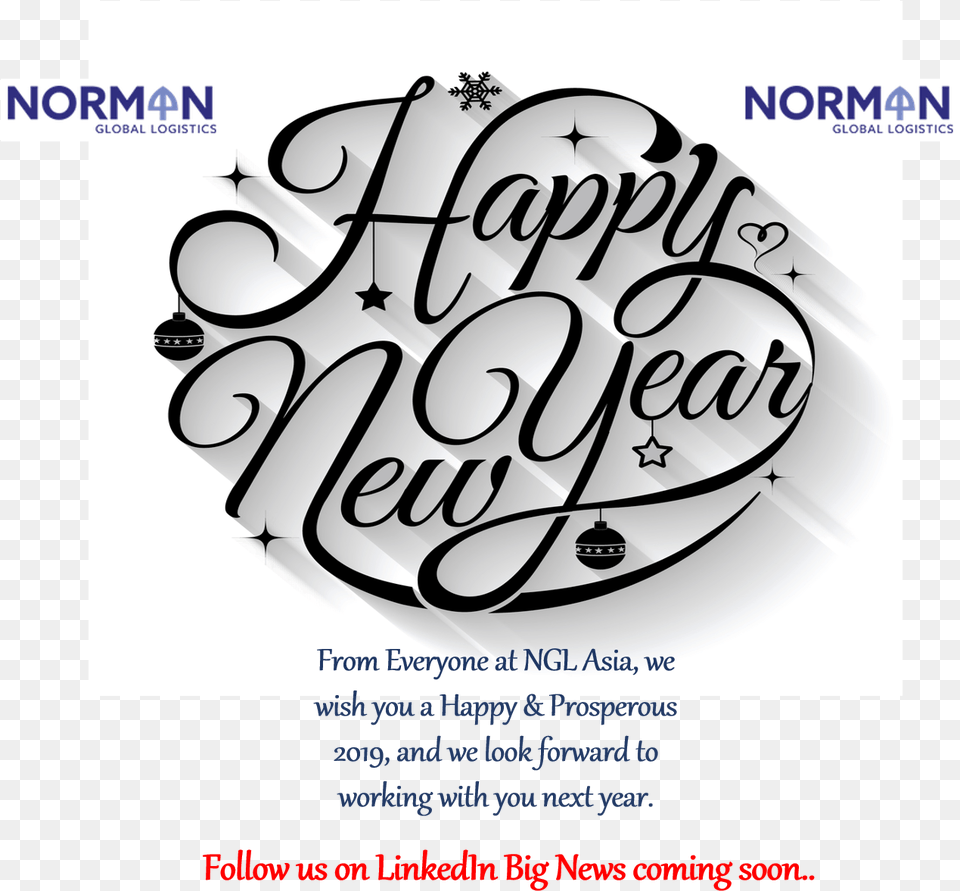 Image For Rc Freight Forwarders 2920 New Year Wishes, Advertisement, Calligraphy, Handwriting, Text Png