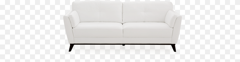 Image For White Sofa With Genuine Leather Seats From New York City, Couch, Furniture Free Transparent Png