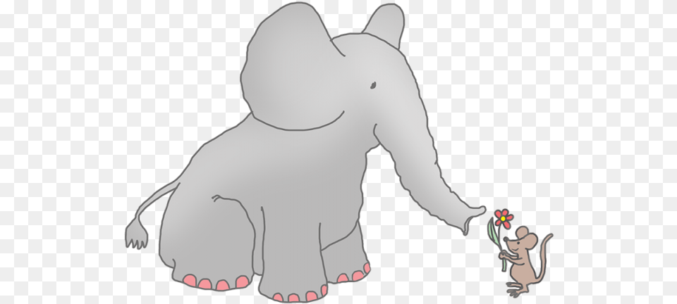 Image Freeuse Library Color Elephant Pencil And In Elephant And Mouse Drawing, Animal, Wildlife, Mammal, Baby Free Transparent Png