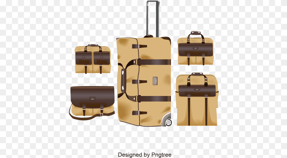 Image Freeuse Library Hand Painted Luggage Collection Baggage, Suitcase Png