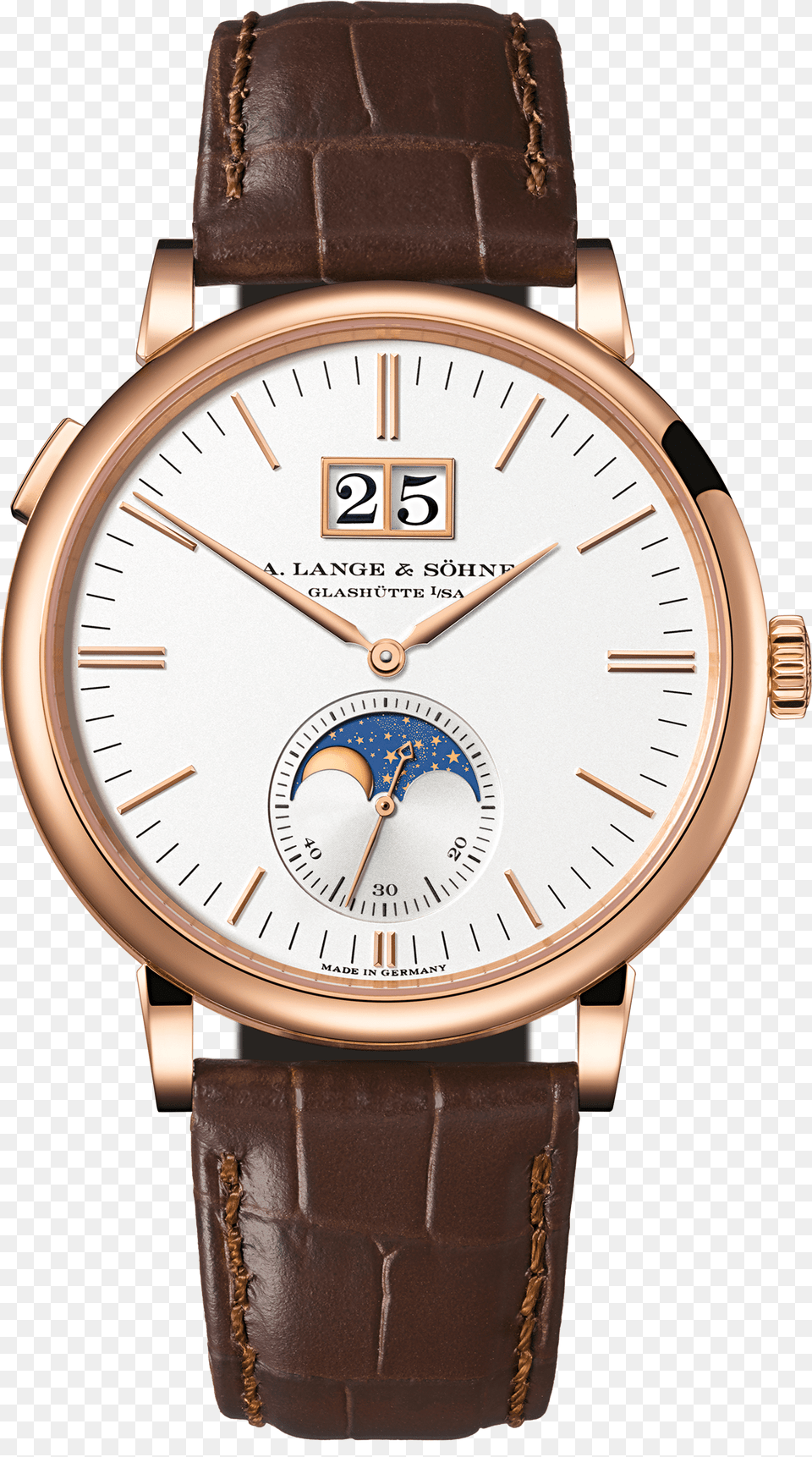 Image Front Of Saxonia Moon Phase, Arm, Body Part, Person, Wristwatch Free Png