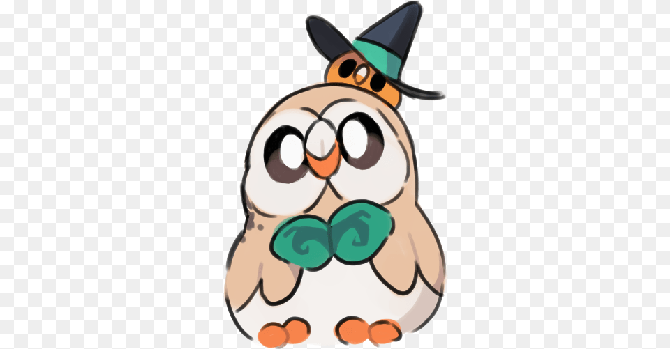 Image Halloween Rowlet, Clothing, Hat Free Png Download
