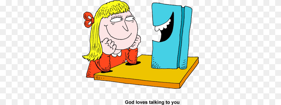 Image Happy Bible Talking To Girl Bible Clip Art, Person, Book, Publication, Face Png