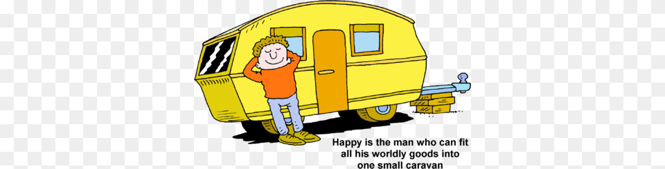 Image Happy Is The Man Who Can Fit All His Worldly Goods Into One, Vehicle, Van, Caravan, Transportation Free Png