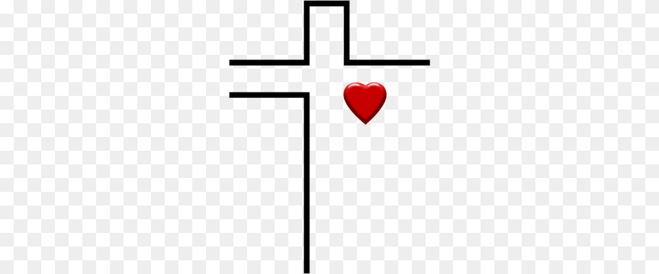 Image Heart In Cross Cross Image, Symbol Png