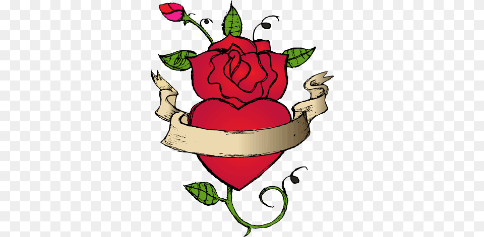Image Heart Tattoos 7074 Transparentpng Red Heart Tattoo In, Flower, Plant, Rose, Petal Free Transparent Png