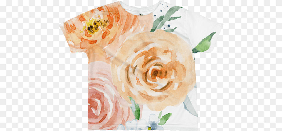 Image Hybrid Tea Rose, Clothing, T-shirt, Art, Floral Design Free Png