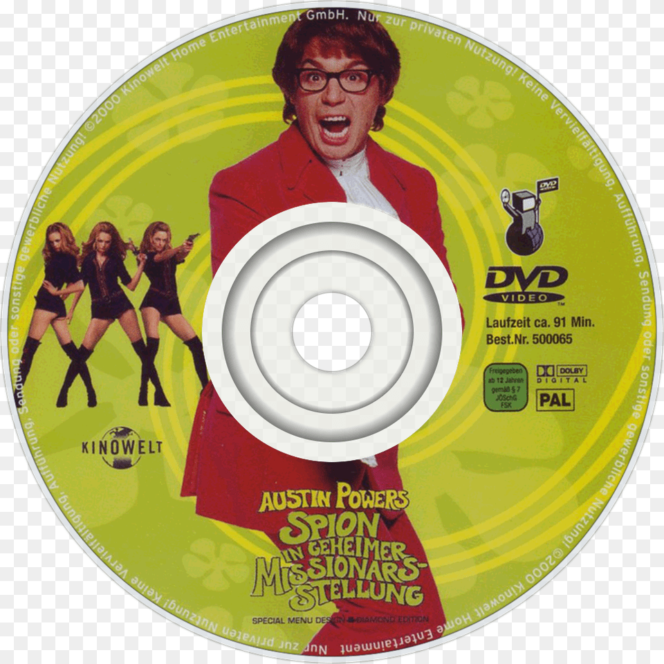 Image Id Austin Powers The Spy Who Shagged Me 1999 Label, Disk, Dvd, Adult, Person Free Png Download