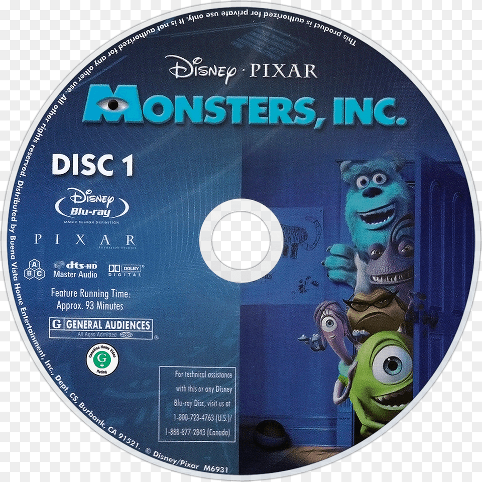 Image Id Disc Monsters Inc Dvd, Disk, Face, Head, Person Png