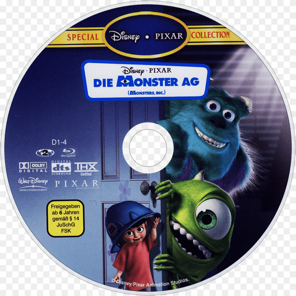 Image Id Monsters Inc 2001 Dvd, Disk, Baby, Person, Head Free Png