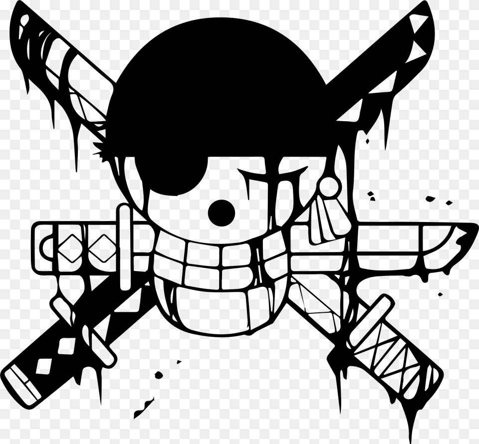 Image Id One Piece Zoro Logo, Gray Free Transparent Png