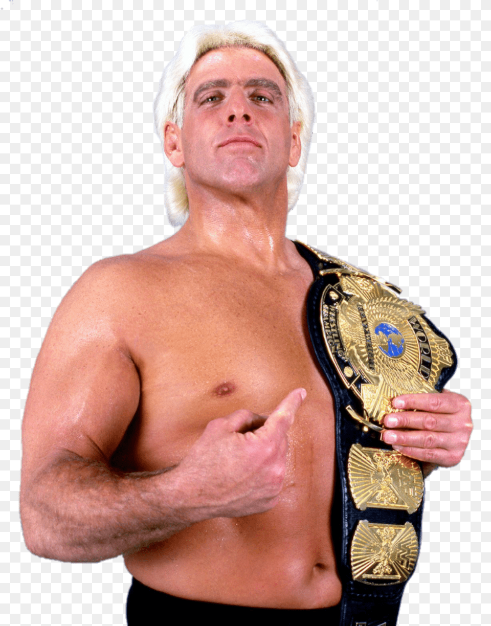 Image Id Ric Flair Wwe Champion, Person, Man, Male, Hand Free Png Download