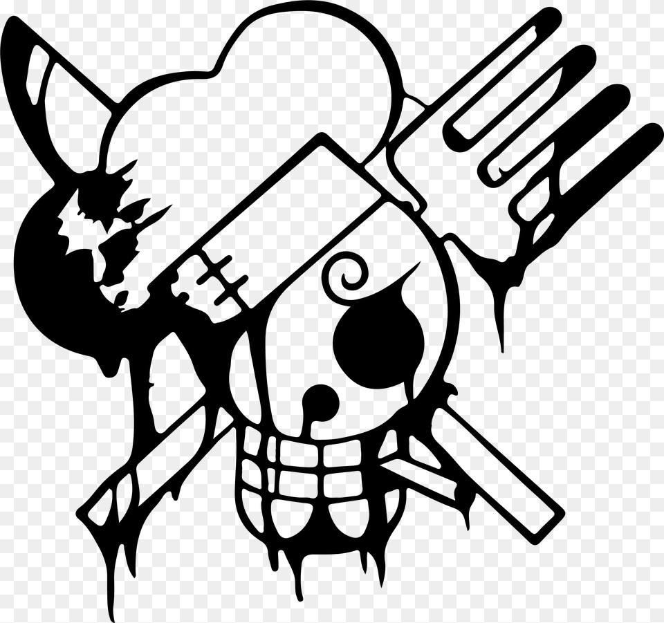 Image Id Sanji One Piece Logo, Gray Free Png Download