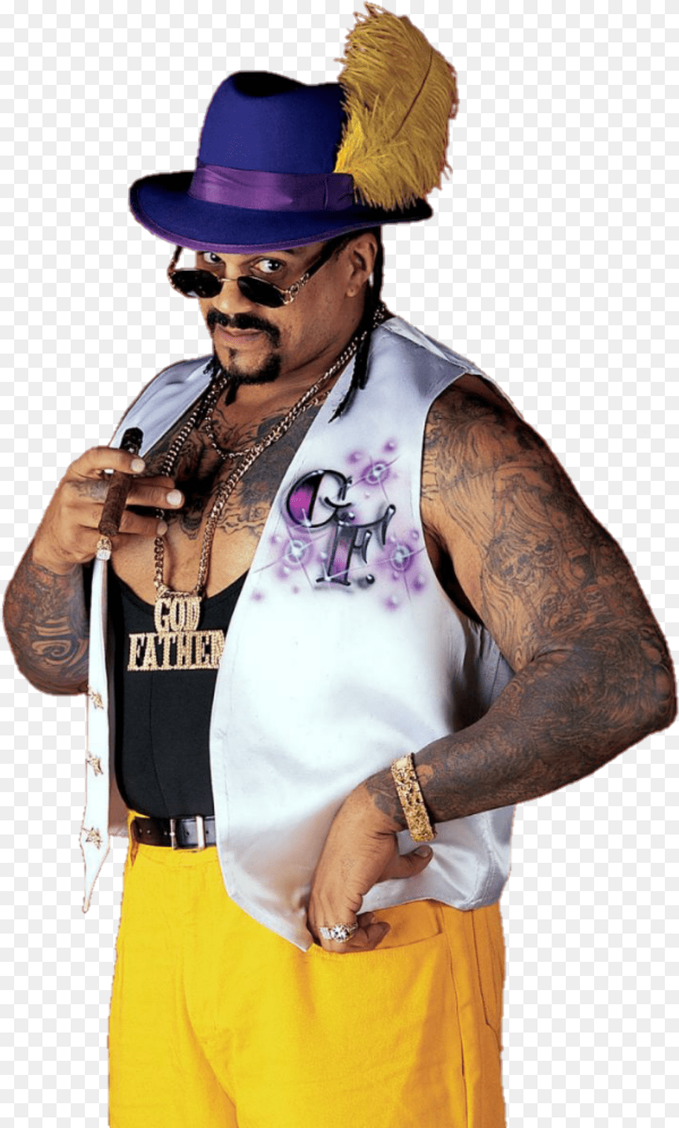 Image Id Wwe The Godfather, Person, Clothing, Tattoo, Hat Free Png Download
