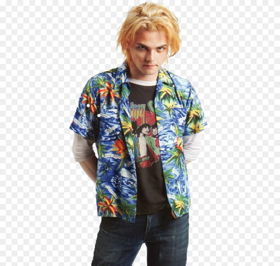 Image Image Gerard Way Gerard Way Blond Hair, Adult, Vest, Person, Pants Free Transparent Png