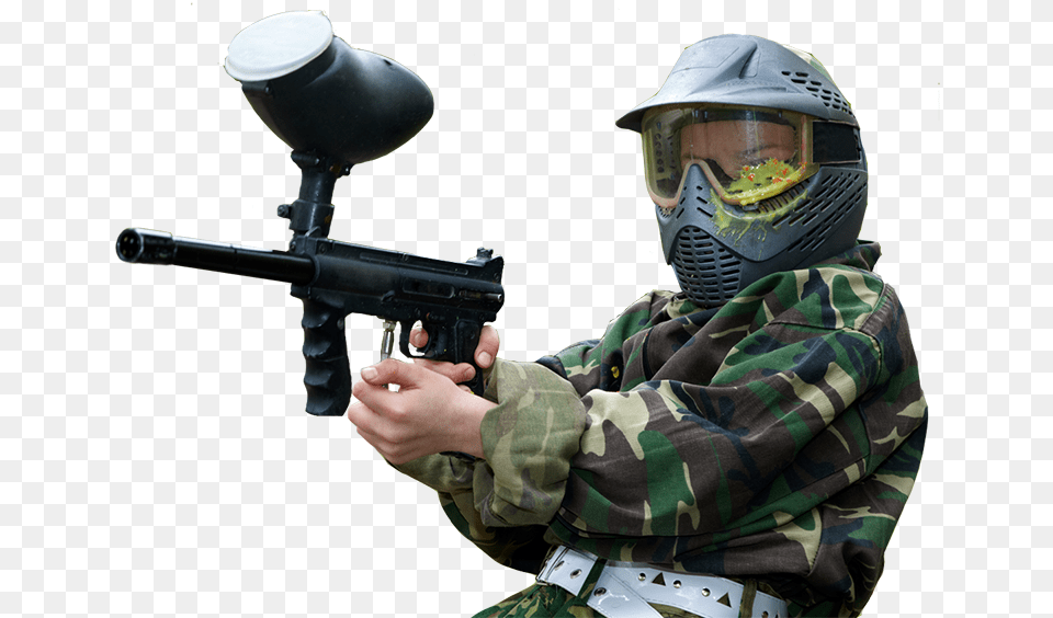 Image Is Not Available Paintball, Person, Helmet, Gun, Weapon Free Transparent Png