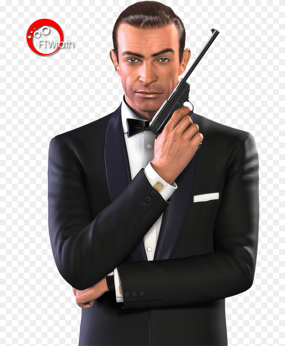 Image James Bond Sean Connery Tuxedo, Weapon, Clothing, Suit, Firearm Png