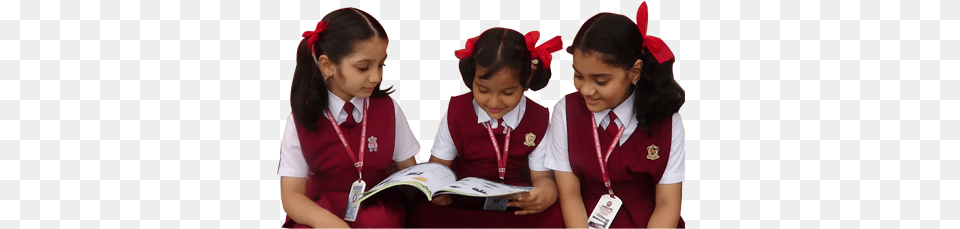 Image Kerala School Students, Person, Reading, Child, Female Free Png Download