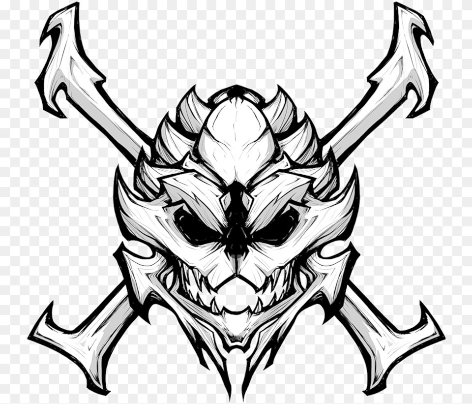 Image Library Badass Skull Drawing At Getdrawings Faavae Le Atua Samoa, Emblem, Symbol, Person Png