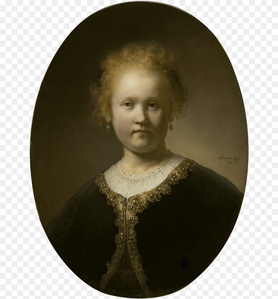 Image Library Stock Young Girl In A Rembrandt Girl Gold Trimmed Cloak, Art, Face, Head, Painting Free Png Download