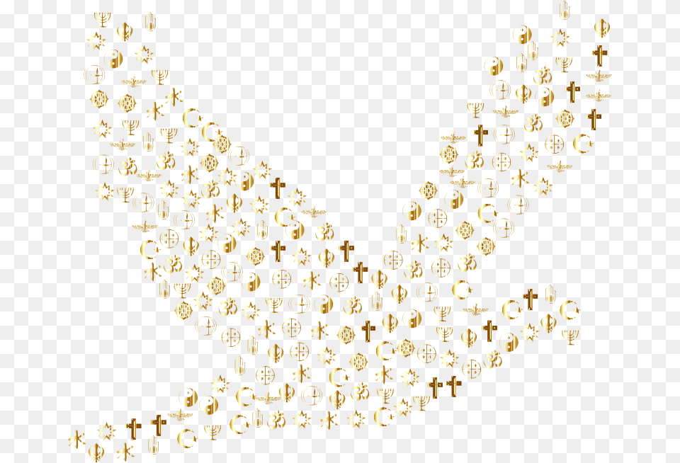 Image Library Transparent Dove Gold Religion Clipart No Background, Accessories, Jewelry, Necklace, Diamond Png