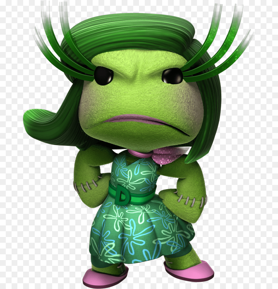 Image Little Big Planet Pixar, Green, Toy, Plush, Face Free Png Download