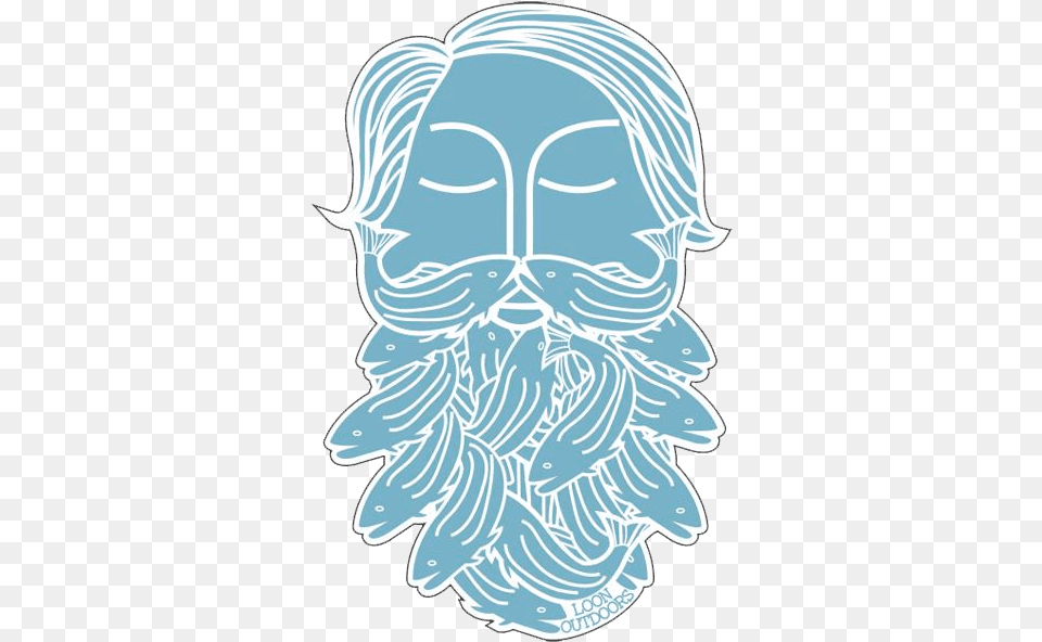 Image Loon Outdoors Bearded Sticker Fly Fishing Stickers Sticker, Face, Head, Person, Animal Free Png Download
