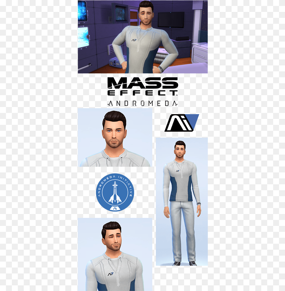Image Mass Effect Andromeda Sims, Sleeve, Clothing, Long Sleeve, Adult Free Png